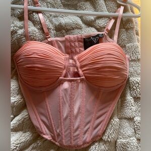 Pink corset top (never worn)